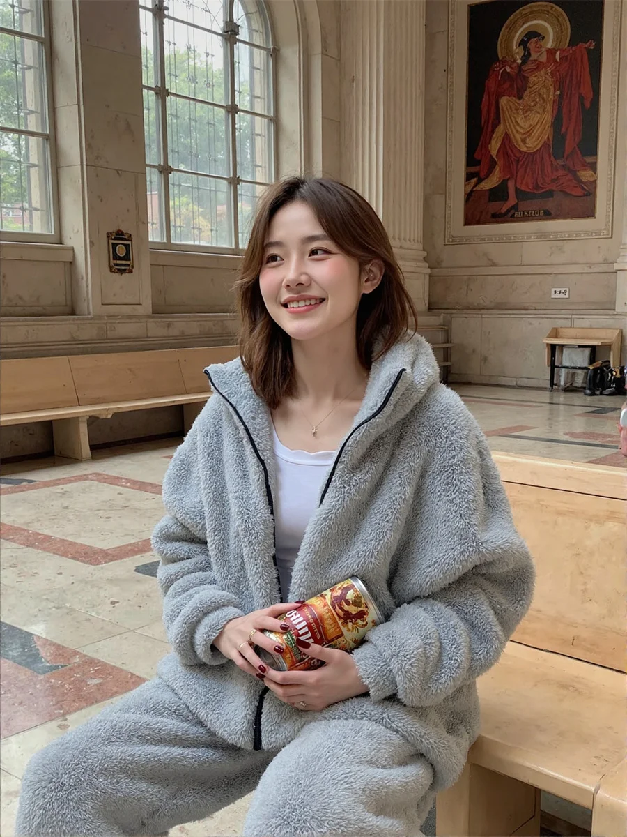 

Пижамные комплекты женские элегантные простые хлопковые комплекты топ на пуговицах с длинными рукавами свободные брюки с эластичной резинкой на талии однотонная домашняя одежда