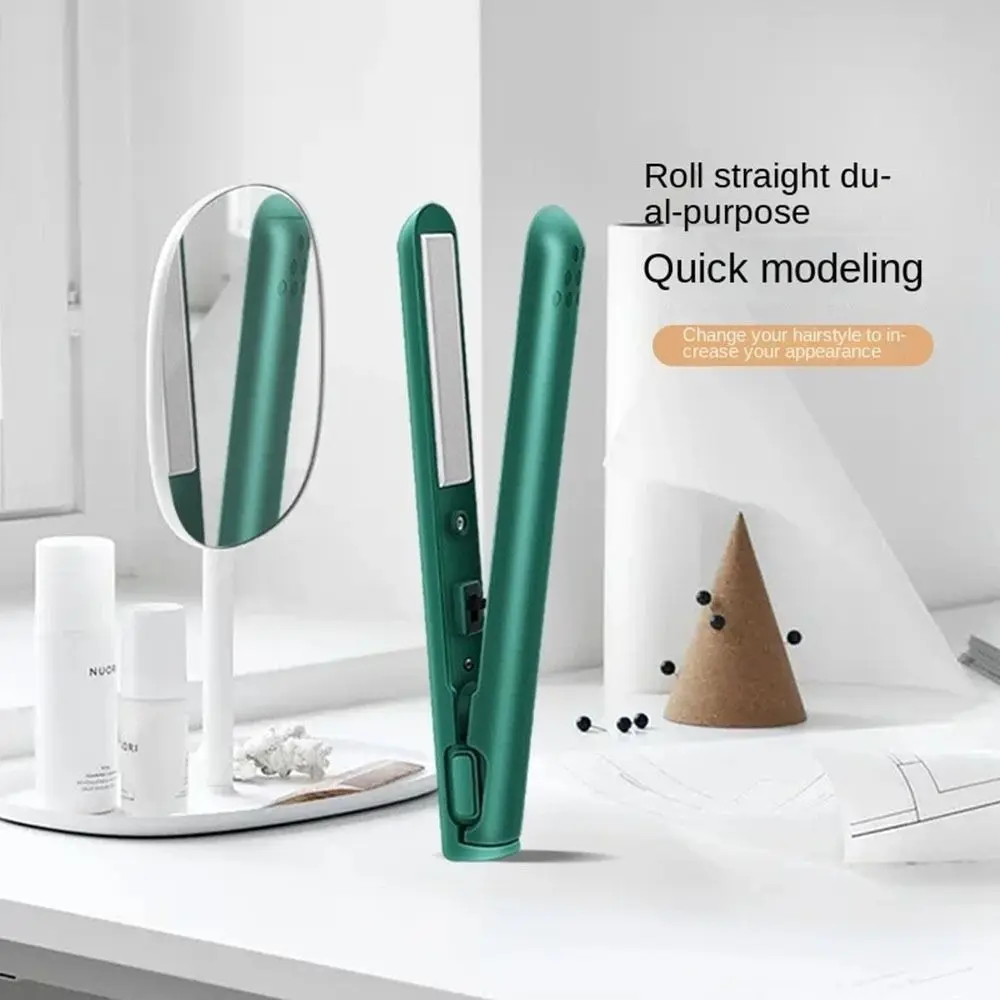 Styling Tool Mini Dual-purpose Curling Iron Professional USB Hair Straightener Useful Straight and Curling