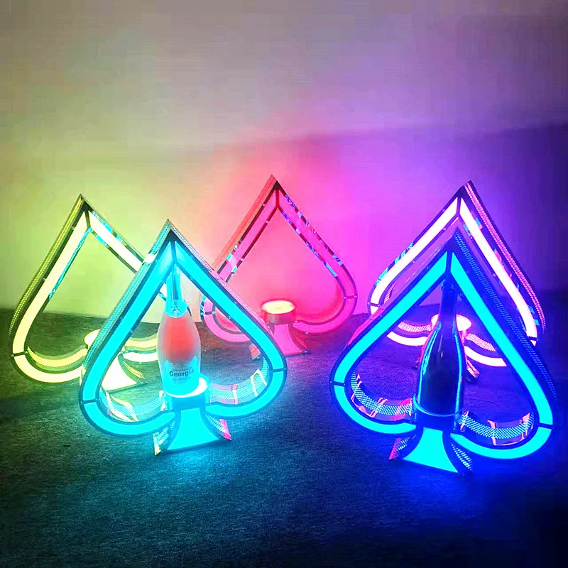 Spades A luminous bar KTV special champagne king XO wine base luminous wine rack wine bracket