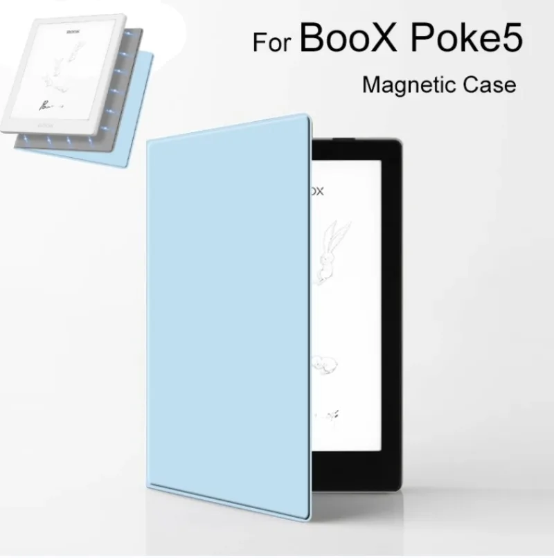 Magnetic Case For Onyx Boox Poke5 Poke5S 6 inch E-Book Reader Folio Cover with Auto Sleep/Wake  Protective PU Leather Cover