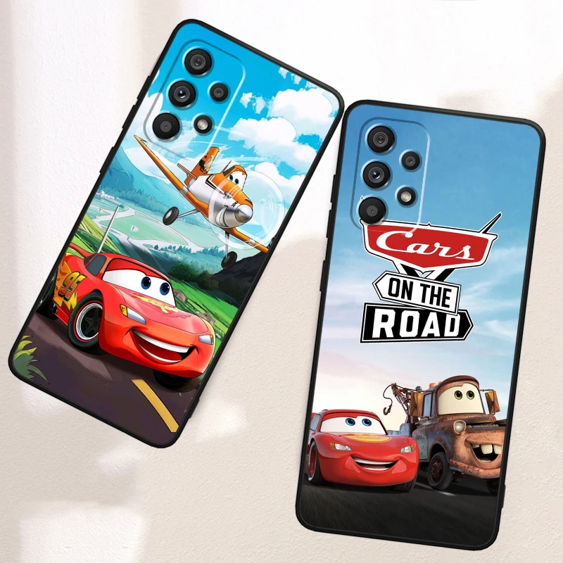 Disney Cars Total Mobilization For Samsung A53 A52 A33 A32 A51 A71 A21S A13 A73 A55 A22 A23 A35 A72 A54 A12 5G Black Funda