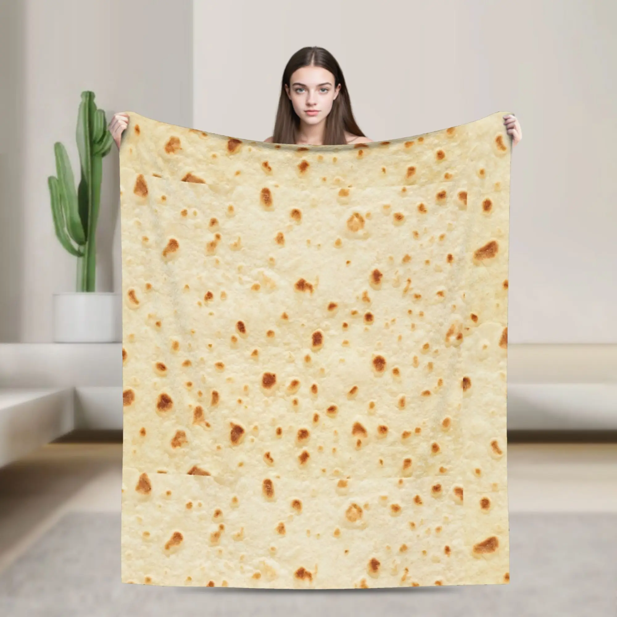 Warm Soft Blanket Airplane Travel Burrito Tortilla Wrap Throw Blanket  Flannel Bedspread For Bedroom Street Trend Sofa Bed Cover