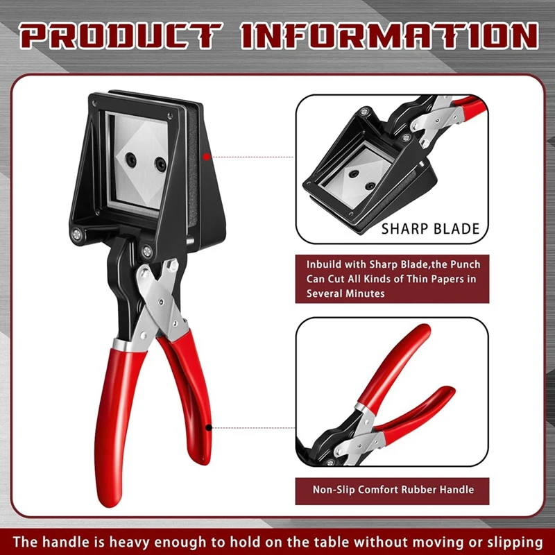 Handheld Passport Photo Cutting Machine Photo ID Die Cutting Machine Hole Punch Suitable For Office