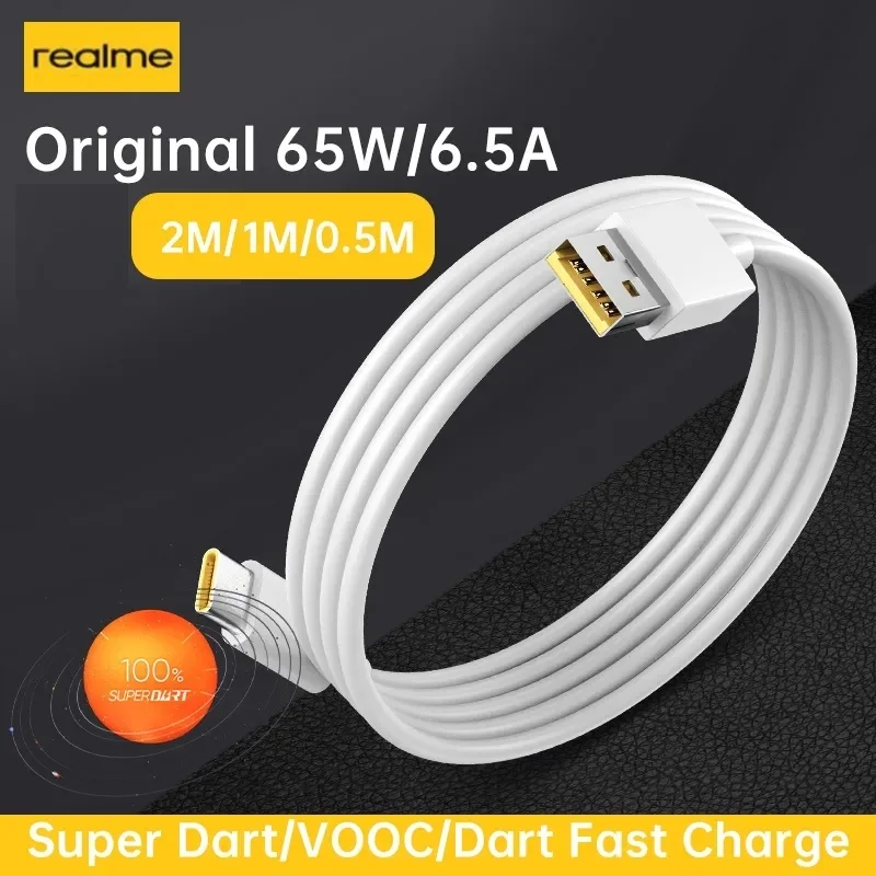 65W Supervooc Fast Charger Type-C Cable For OPPO Realme GT2 Pro GT2 Neo Realme GT 5G GT Neo GT Explorer Master Superdart