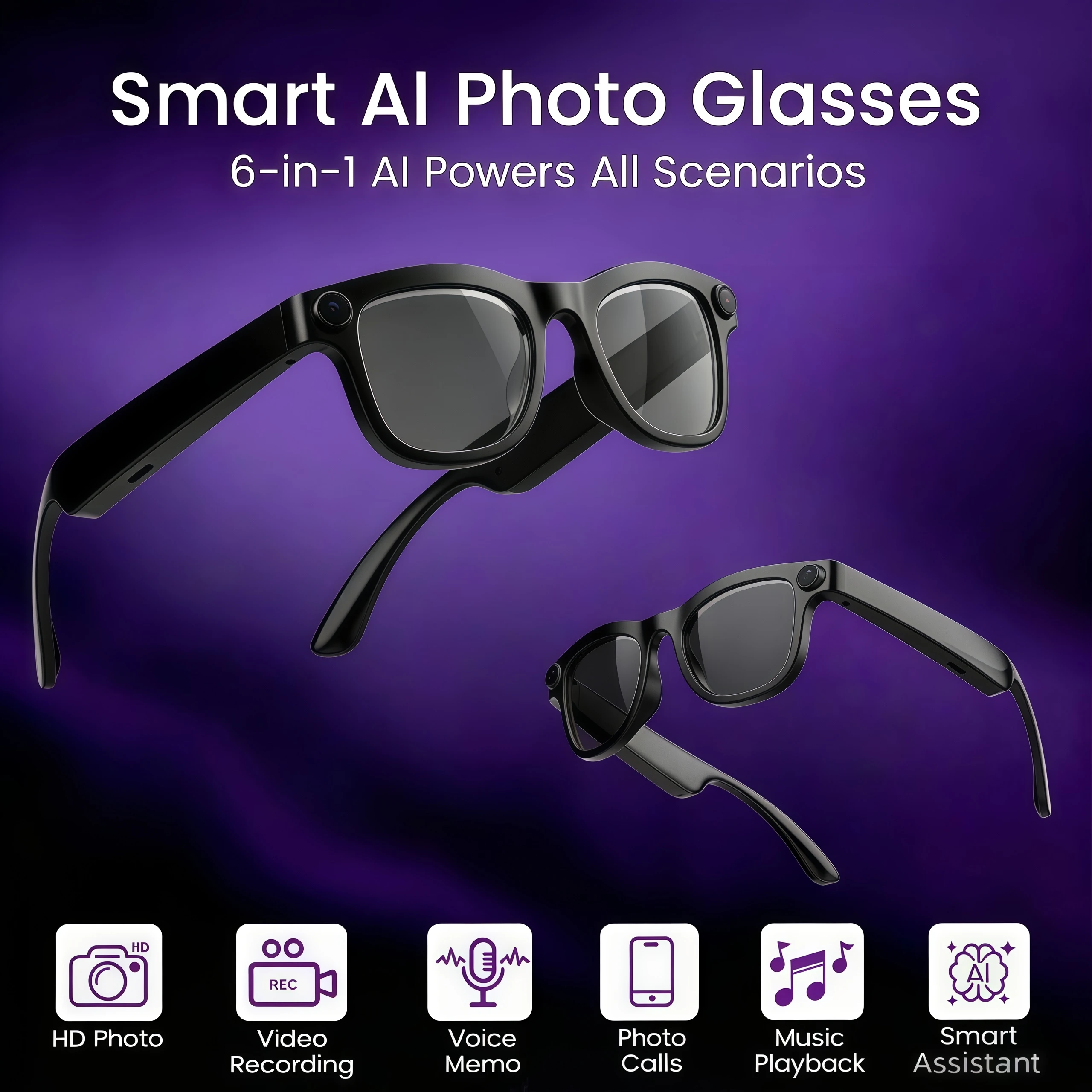 

Smart shooting glasses, Bluetooth calling, cycling / life recording