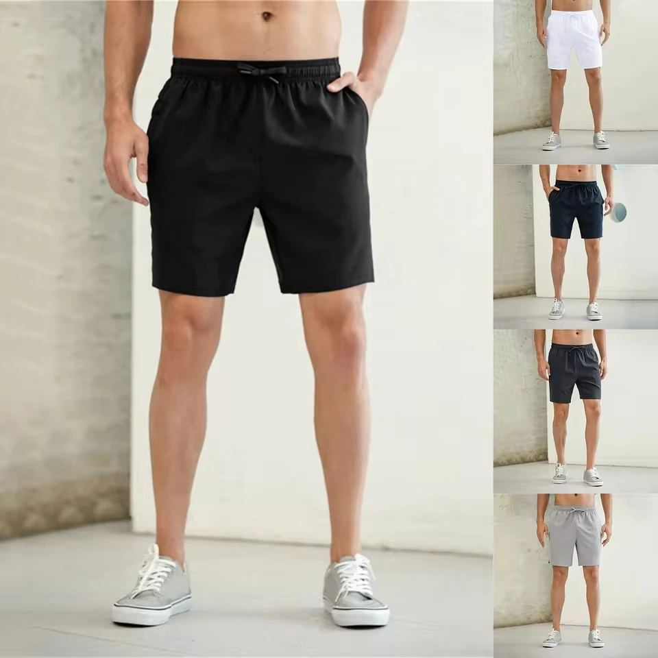 

2026 Men'S Fitness Home Beach Pants Mens Summer Fashion Casual Lace Up Unlined Beach Shorts Beach Pants Bermudas Para Hombre