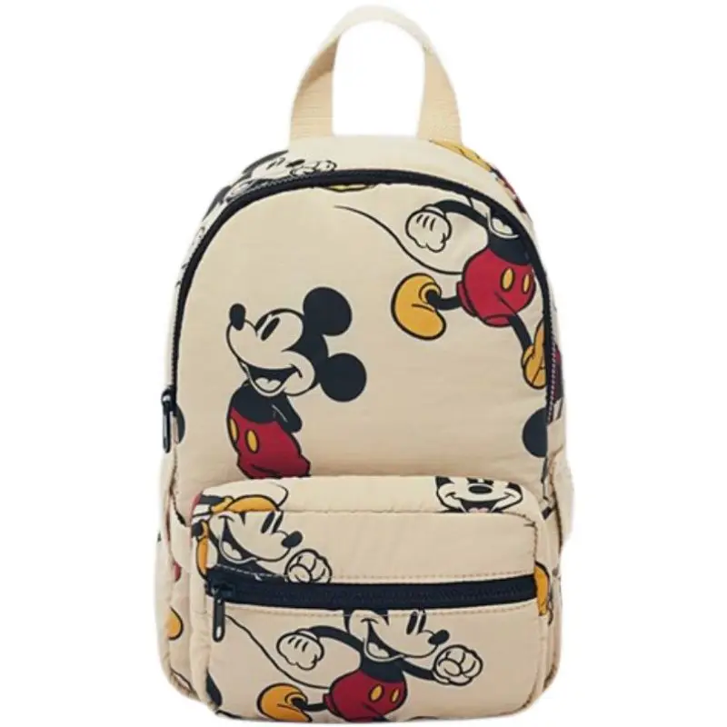 Disney mochila nova mickey mochila destacável mochila padrão dos desenhos animados escola primária jardim de infância mochila