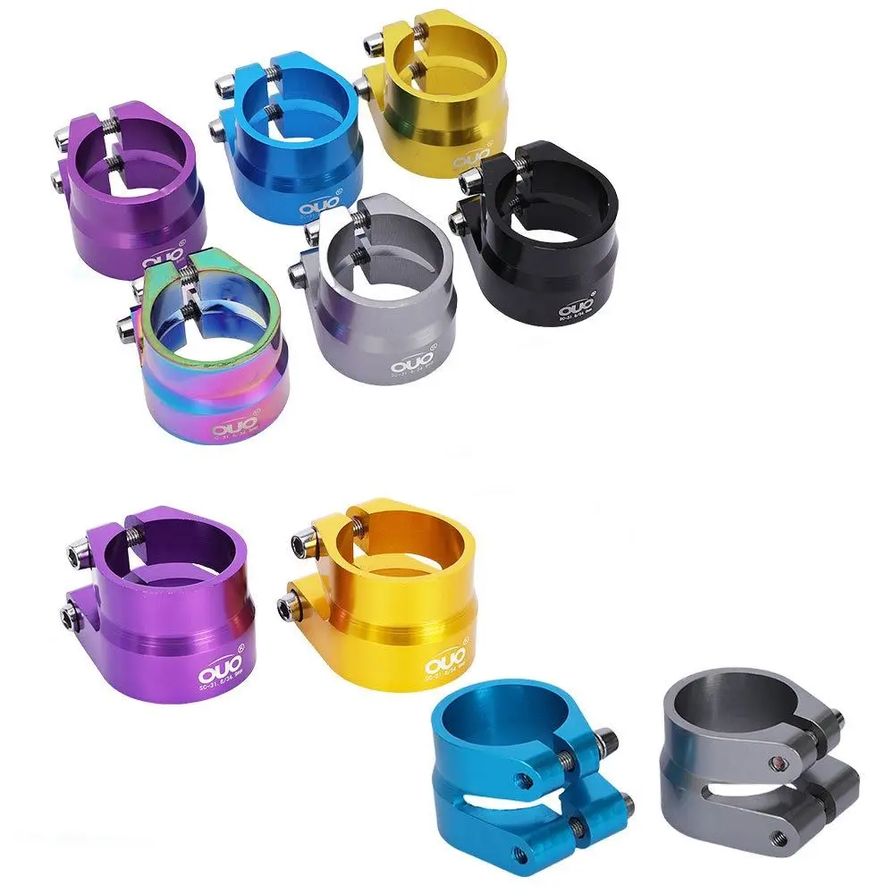 Aluminum Alloy Bicycle Seatpost Clamp Seat Tube Lock Up Quick Release Seat Tube Clamp Fastener 31.8/34.9mm Bike Seat Tube Clip