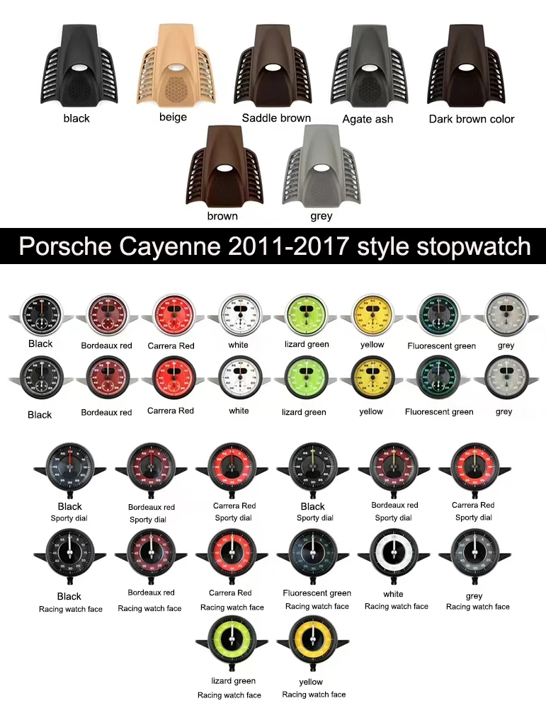 Console auto stopwatch accessoire voor Porsche Panamera 970 971 Cayenne 92A 9Y 0 718 CAYMAN 718 Boxster model