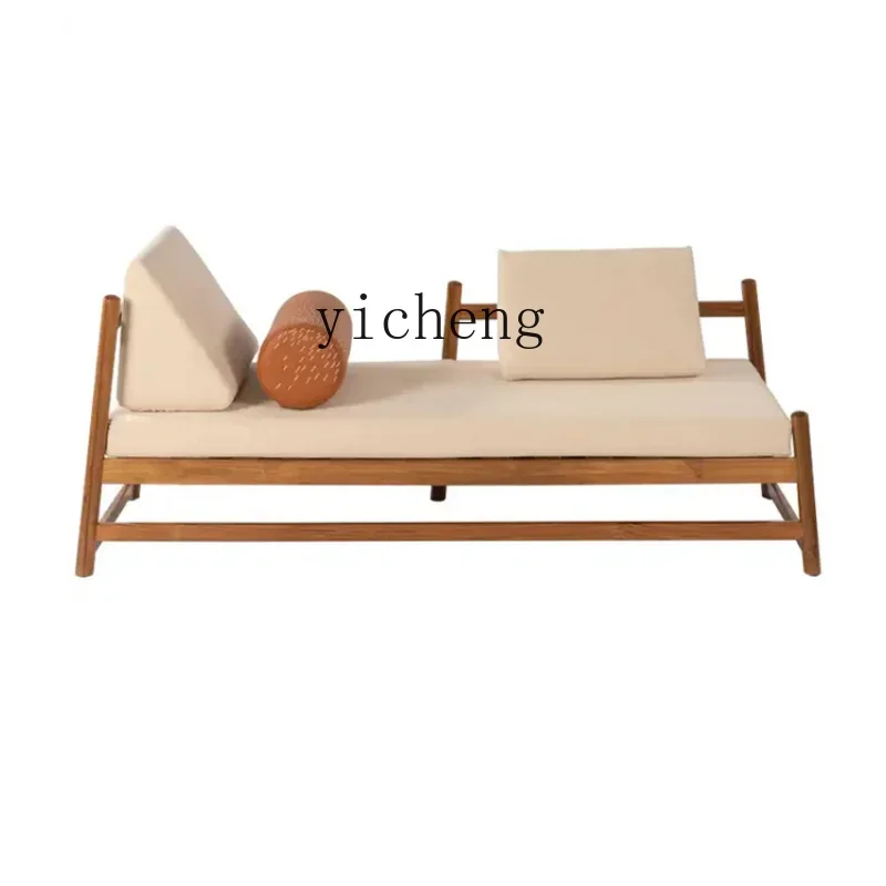 

XL Sofa Bed Simple Backrest Solid Wood Living Room Long Stool Chaise Longue Hallway Rest Stool