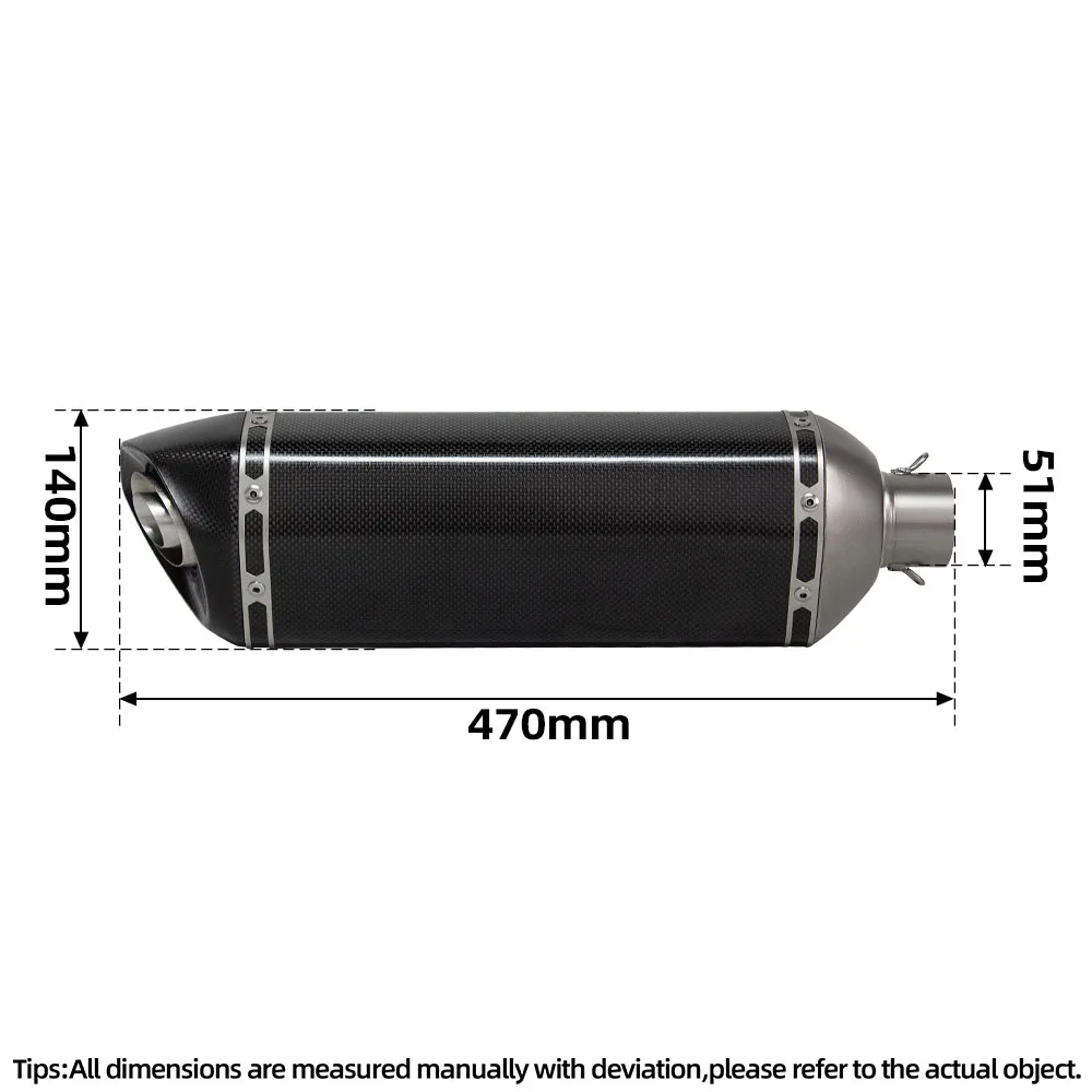 Motorcycle Modify Slip on Line Escape For Suzuki GSXR1000 GSX-R1000 2012-2024 Exhaust Middle Pipe Carbon Muffler with DB Killer