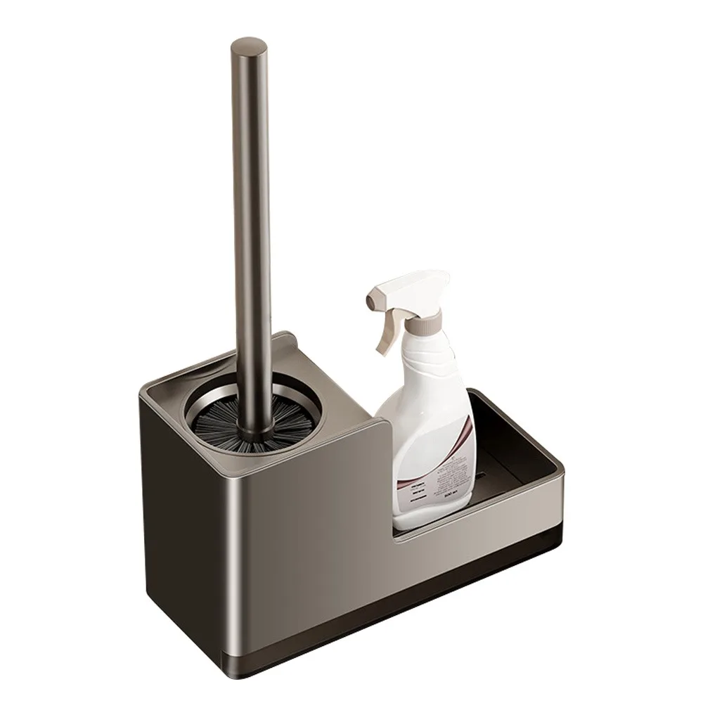 

Алюминиевый держатель для туалетной щетки без дрели, экономия места, настенная щетка для унитаза, бесплатное отверстие, настенная щетка для ванной комнаты, зазор для унитаза