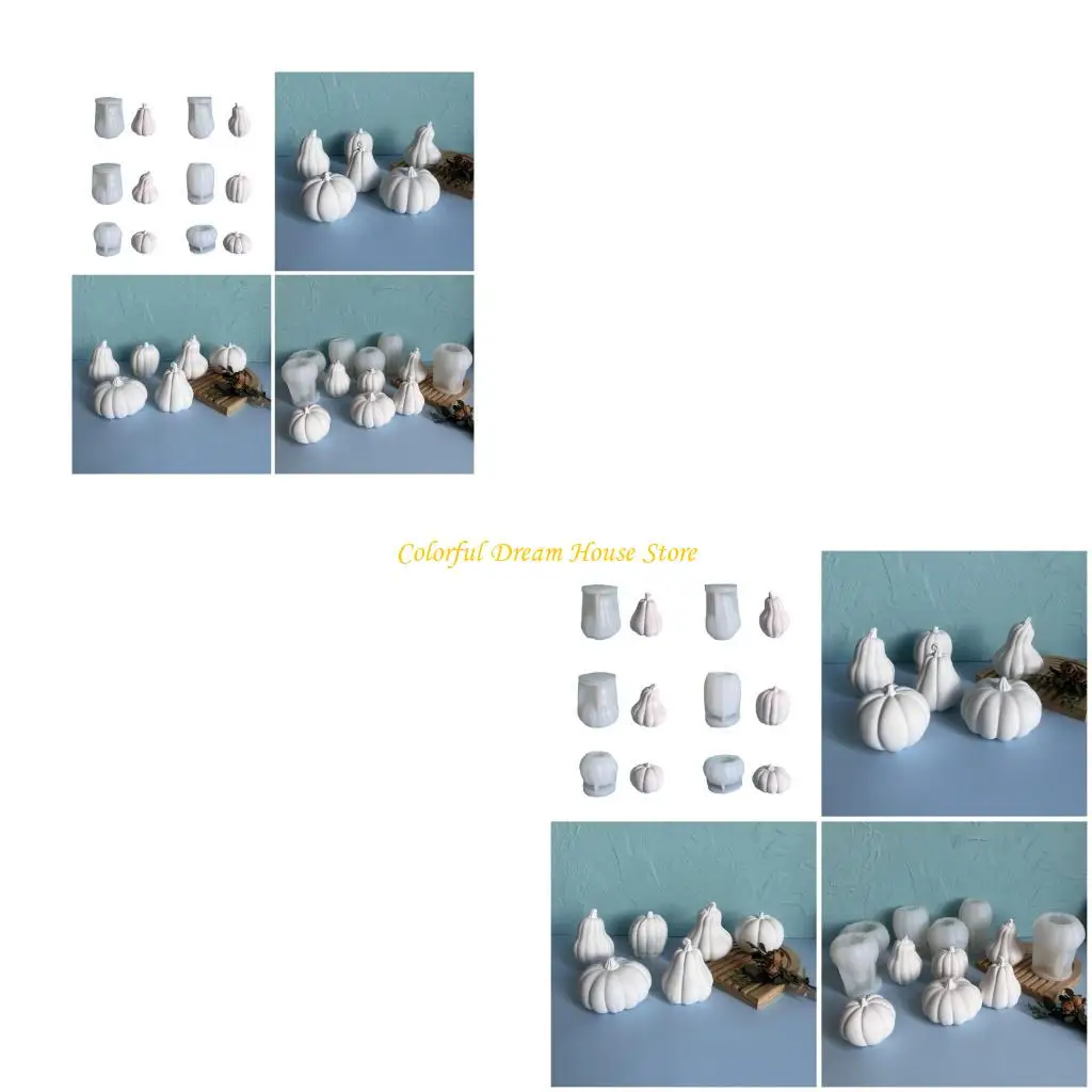 

J7JB Тыквенная свеча силиконовая плесень для уникальных ремесел ручной работы и украшений