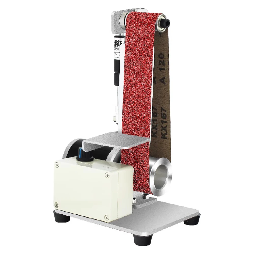 Mini Electric Belt Grinder Machine - 300W DIY Polisher, Knife Sharpener & Bench Grinder with Adjustable Worktable  AC 220V