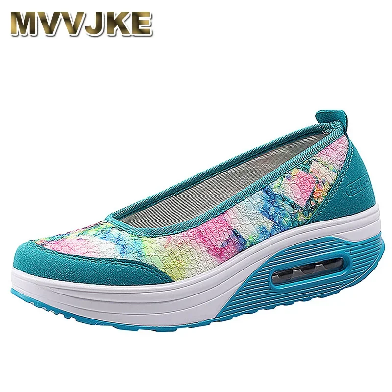 MVVJKE Embroider women lazy shoes shallow platform non-slip moccasins women shoes summer breathable lazy sneakers Zapatillas