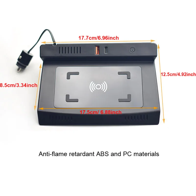 Car Wireless Charger For Toyota Raize Daihatsu Rocky Accessories Fast Phone Charging Plate Interior Modification Parts 2020-2023 - Image 4