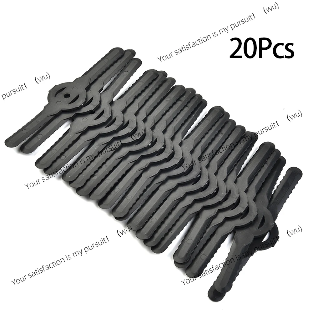 20Pcs Plastic Cutter Blades For Electric Cordless Grass Trimmer Strimmer Tool Grass Trimmer Blades Replacement Garden Tool