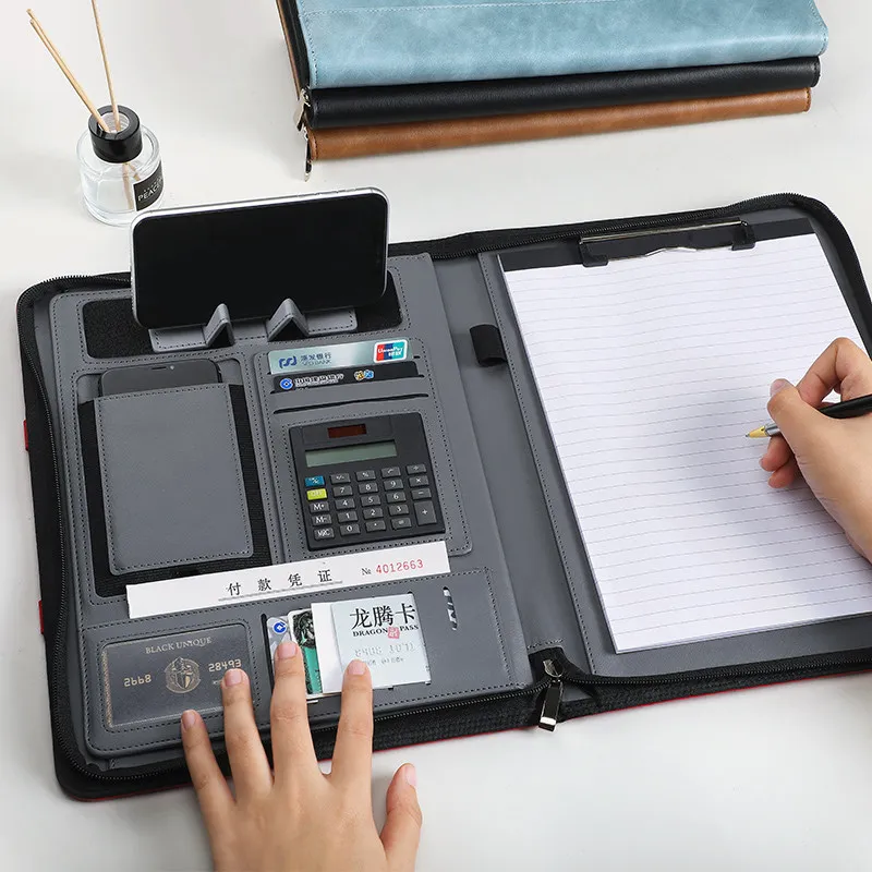 

Multifunctional notebook with charging mobile power supply Creative business gift set