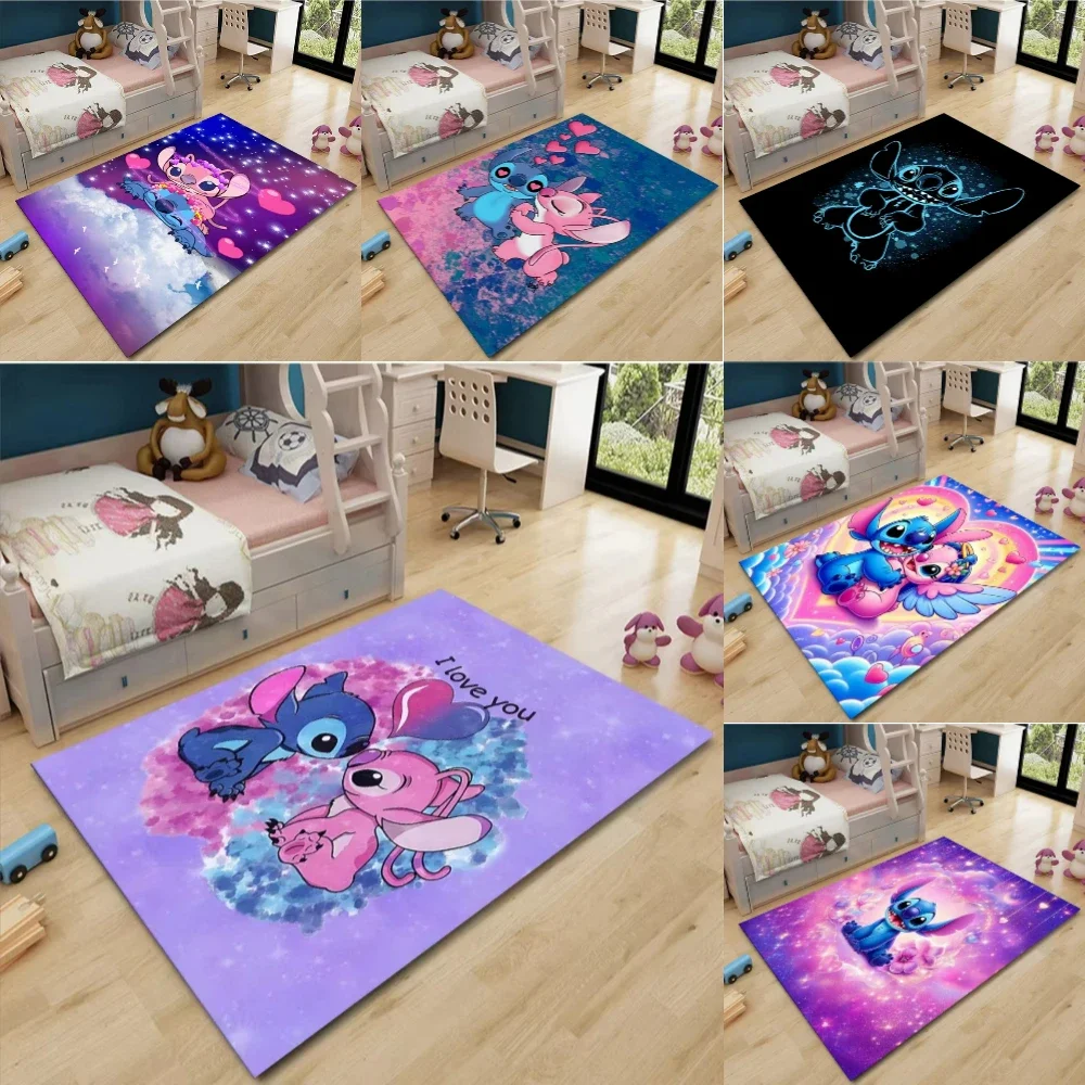 MINISO 1 pz Cute Stitch Disney Cartoon 3D Tappeto per soggiorno camera da letto divano zerbino Decor, bambino antiscivolo tappetino regali