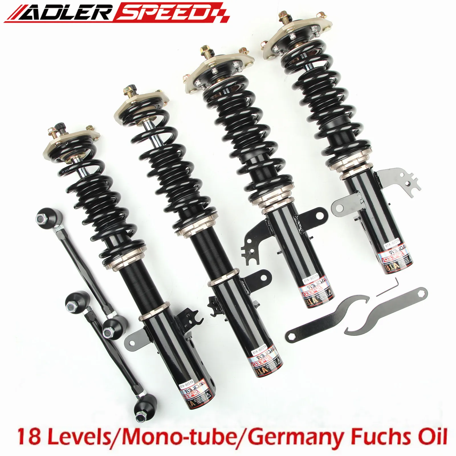 

ADLERSPEED 18 Level Coilovers Struts For Toyota Camry L/LE/XLE 12-17 Adj. Damper