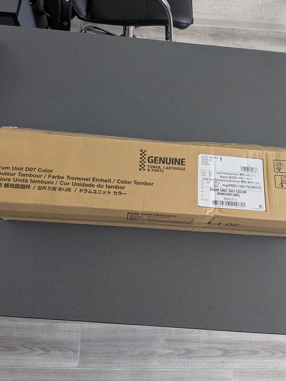Genuine Black 3645C001(AA) Drum D07 Drum Cartridge For Canon ImagePRESS Lite C165 C170 C265 C270 Drum Unit 3646C001(AA) Color