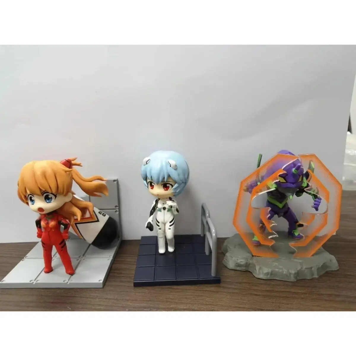 Anime EVA Ayanami Rei Asuka EVANGELION-01 Q-version Mini Action Figures PVC Model Statue Toys doll Desk Decor Collection Gifts