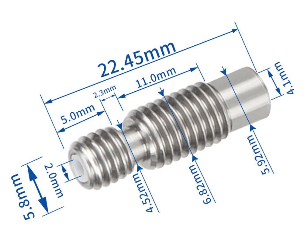 E3D V6 Hotend + Bimetall-Heatbreak für V6 Prusa Voron Remote Short Direct Heat Sink Range 1,75 mm für 3D-Drucker-Extruder – Detail 5