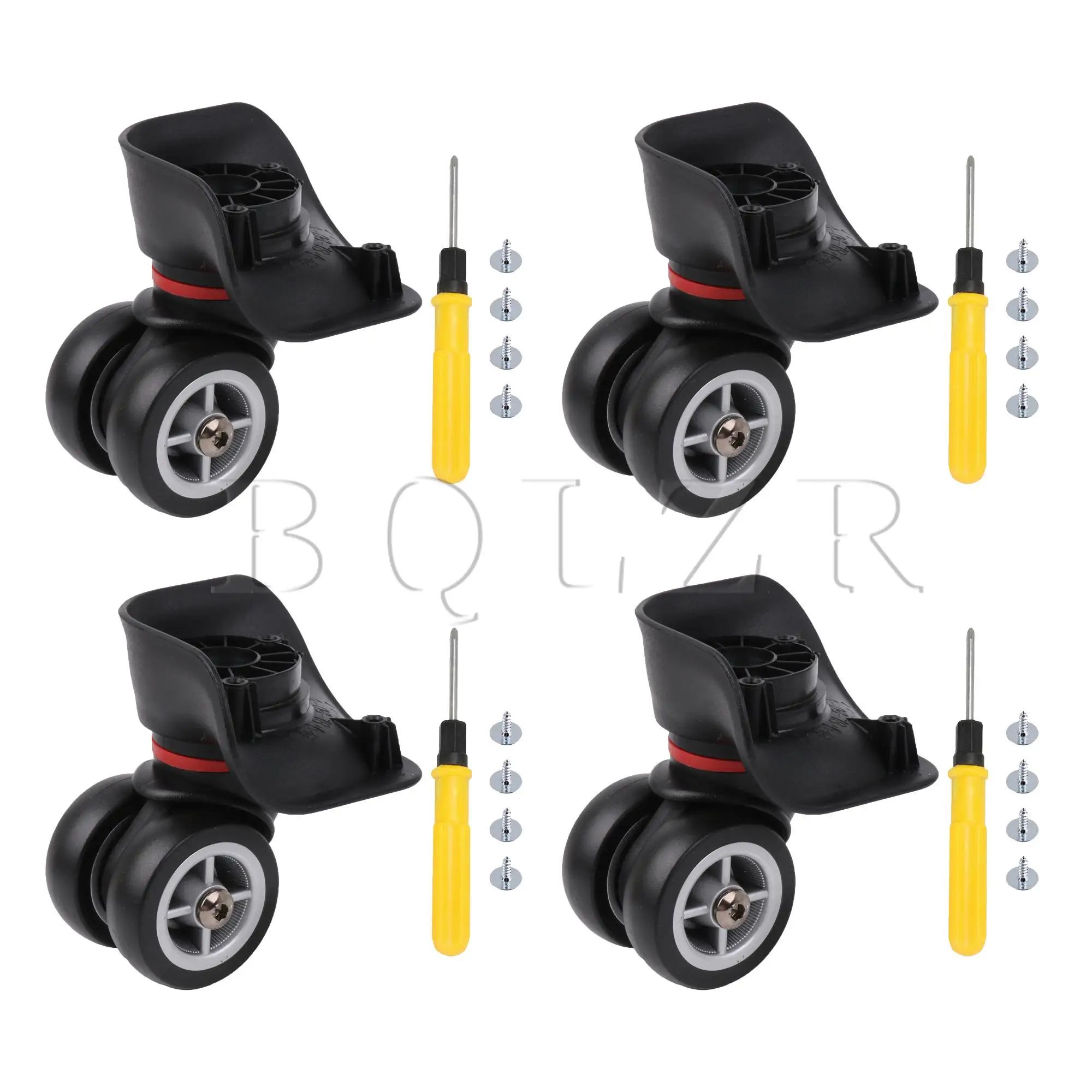 

BQLZR 4 Pcs 3.94" Height Right Luggage Mute Wheel Travel W042-S w/ Screwdriver