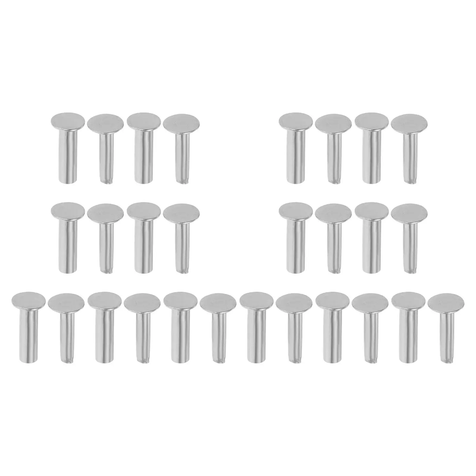 14Pairs Wooden Handle Rivets Stainless Steel Cutlery Rivet Pins for Chef Knife Repair DIY Knife Making Rivet Fasteners Kitchen