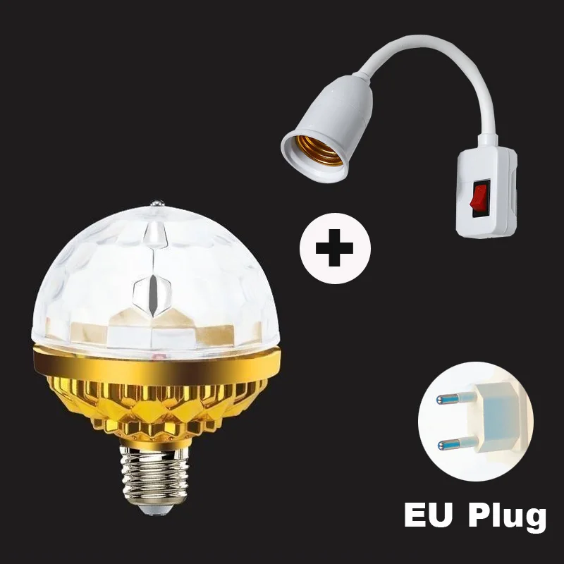 الملونة E27 الدورية الغلاف الجوي 360 ماجيك الكرة لمبة التلقائي المرحلة تأثير LED مصباح ضوء الليل ل DJ ديسكو KTV حفلة الرقص