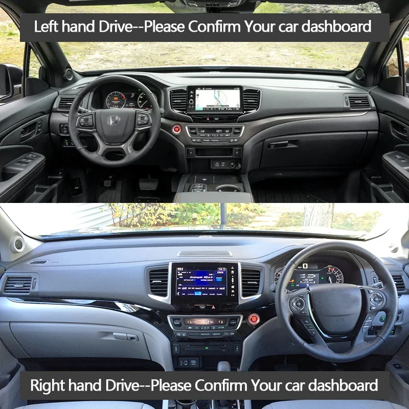 Anti-UV Mat Dashboard Cover Pad Sunshade Dashmat Carpet Protect Car Accessories 2023 2022 For Honda Passport YF7 YF8 2018 ~ 2024