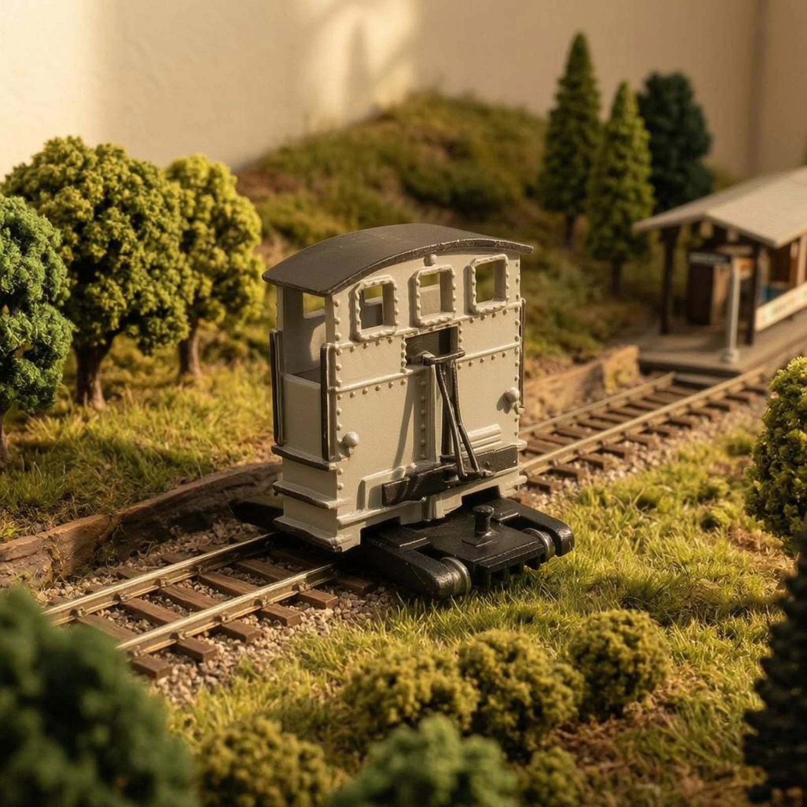 Static Shunting Locomotive Model Riveted Refinement HO Scale Model Railroad Locomotive Die-Cast Metal Frame for Collectors