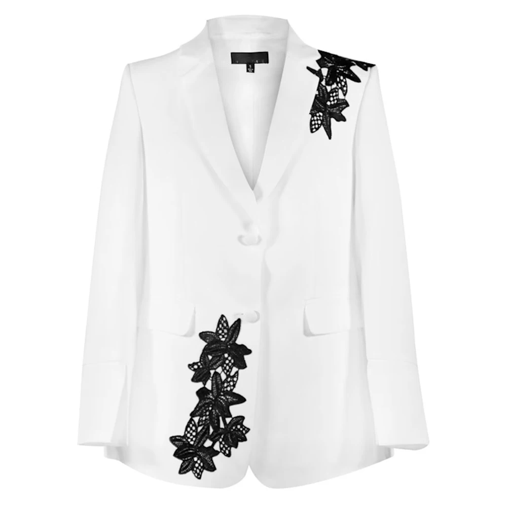 Women's Dresses Suit Gowns Elegant Appliques Shawl Lapel Jacket Coat And Pants For Female Satin 2 Pieces Suit Customized W621
