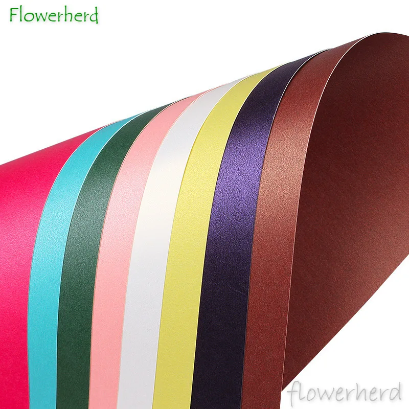 A4 250gsm Colorful Pearl Craft Paper Wrapper Handmand Origami Color Scrapbooking Paper Shiny Cardstock Paper Making Cardboard