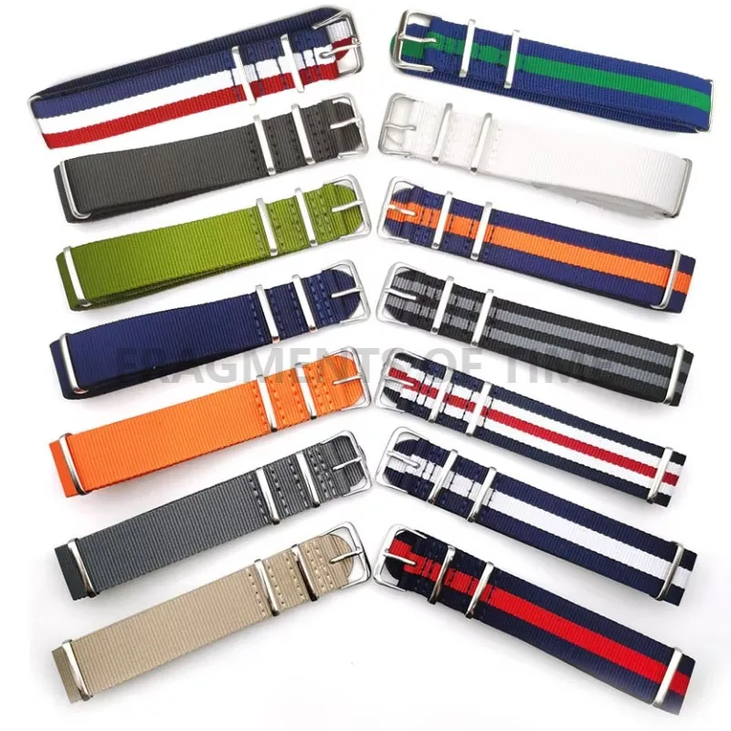 Nylon Watchband for strap 18mm 20mm 22mm Waterproof Bracelet Army Sport Belt Accessories Wholesale Available