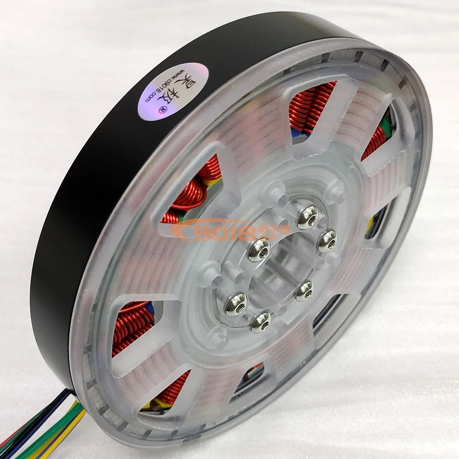 Haoji 11510 2.7Nm Small Hollow Shaft Permanent Magnet DC Brushless Motor Motor Hall Flat Ultra-thin Disk