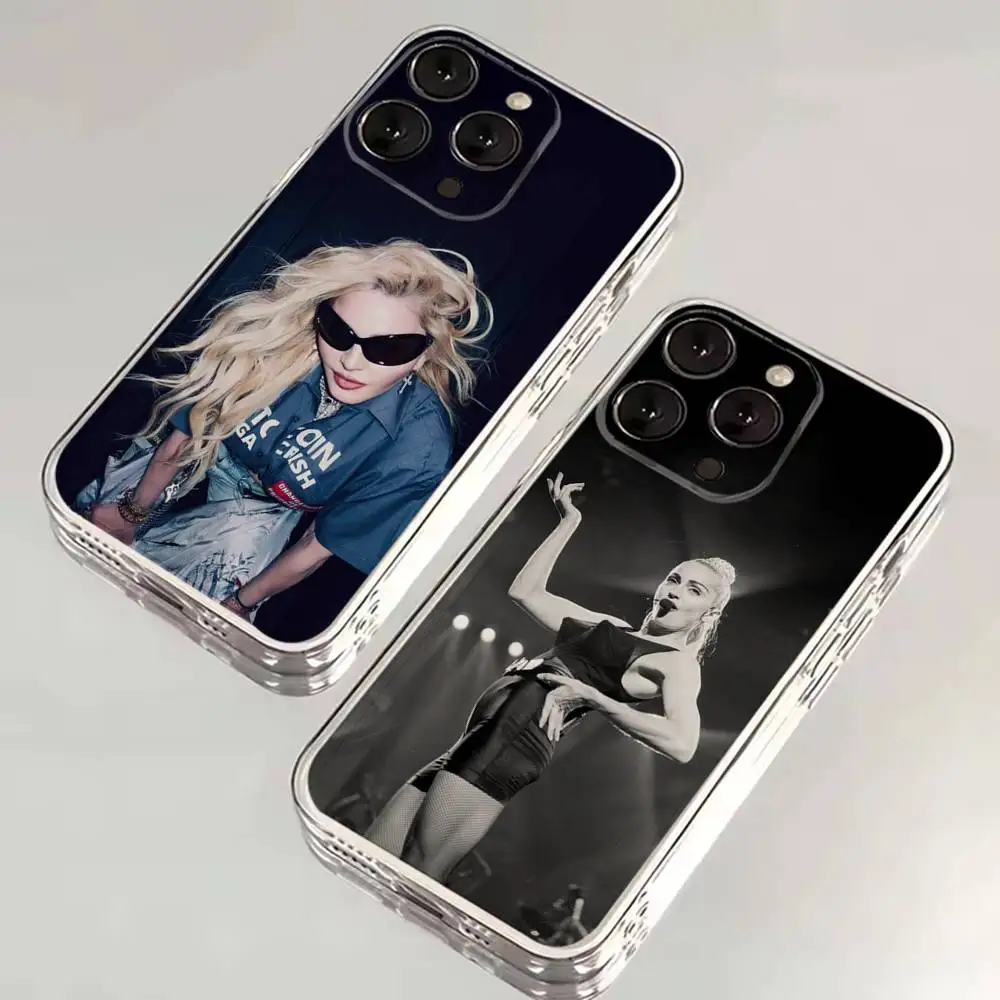 

Singer M-Madonna Phone Case For iPhone 16,15,14,13,12,11,17 Pro,Max,Plus,X,XS,XR,SE,Mini Transparent Soft Cover