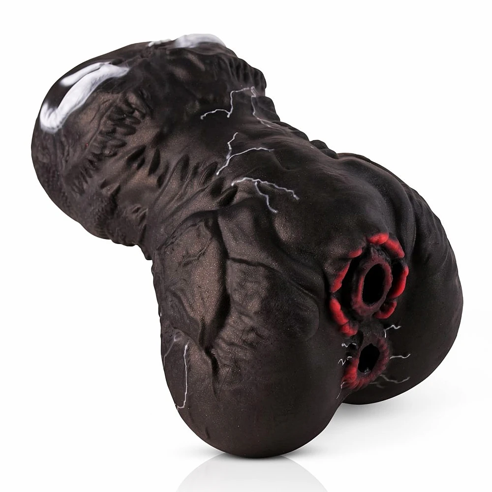 Shadow Fission Monster Rear Pussy Dual Channel Male Masturbator Silicone Pocket Pussy Fantasy Stroker Male Pleasure Sex Toy