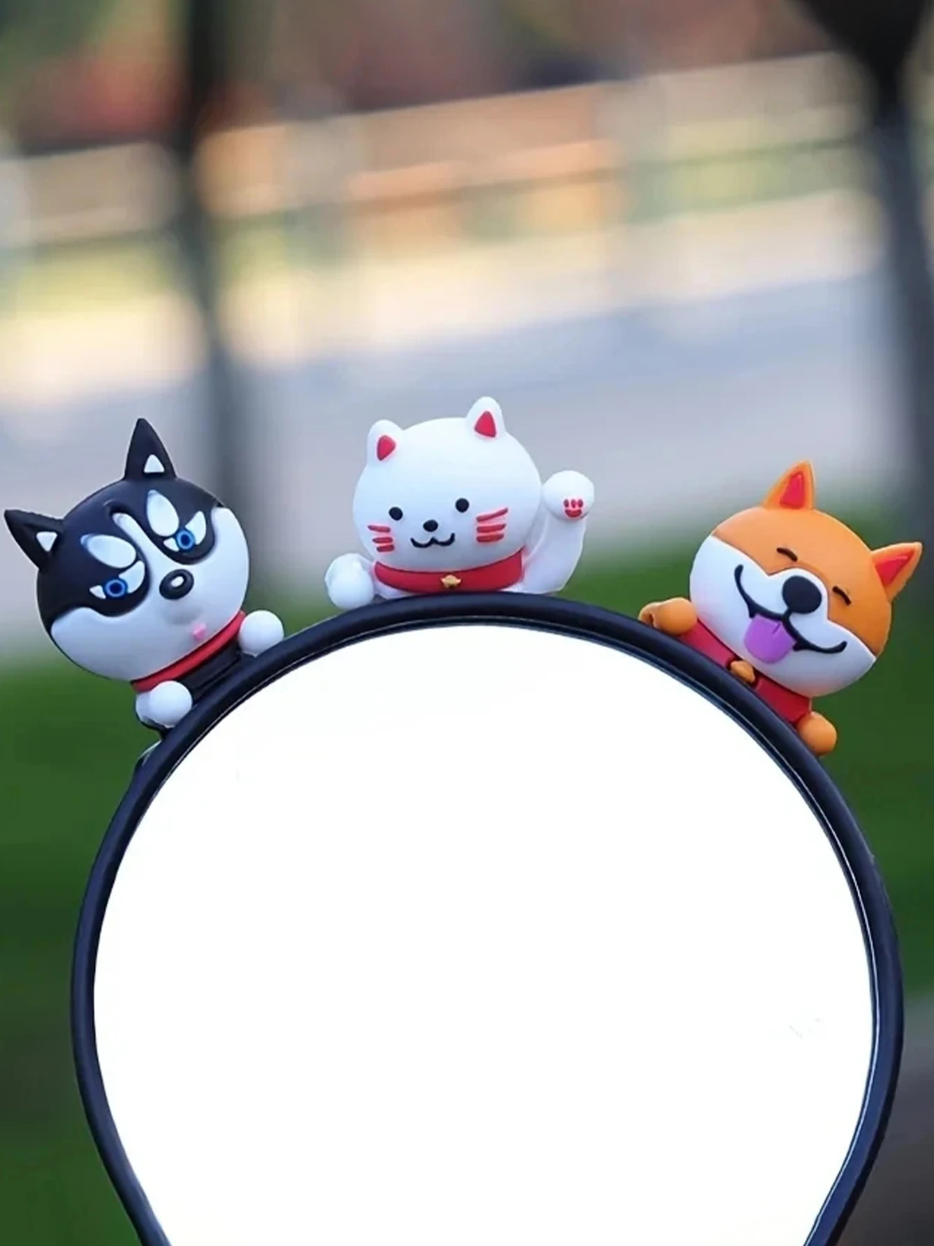 AliExpress NONE 3D Cute Husky Dolls Motorcycle Car Dashboard Decorative Stickers License Plate Ornaments Car Stickers Modified Bike Accessories