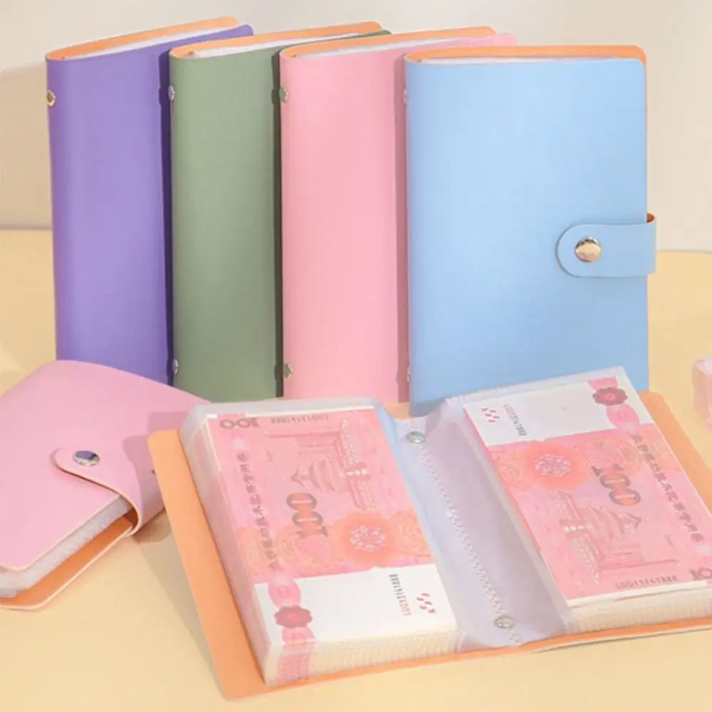 Risparmia denaro 100 buste Risparmio di denaro Challeng Mini raccoglitore in PU di grande capacità Sfida di risparmio Riutilizzabile impermeabile