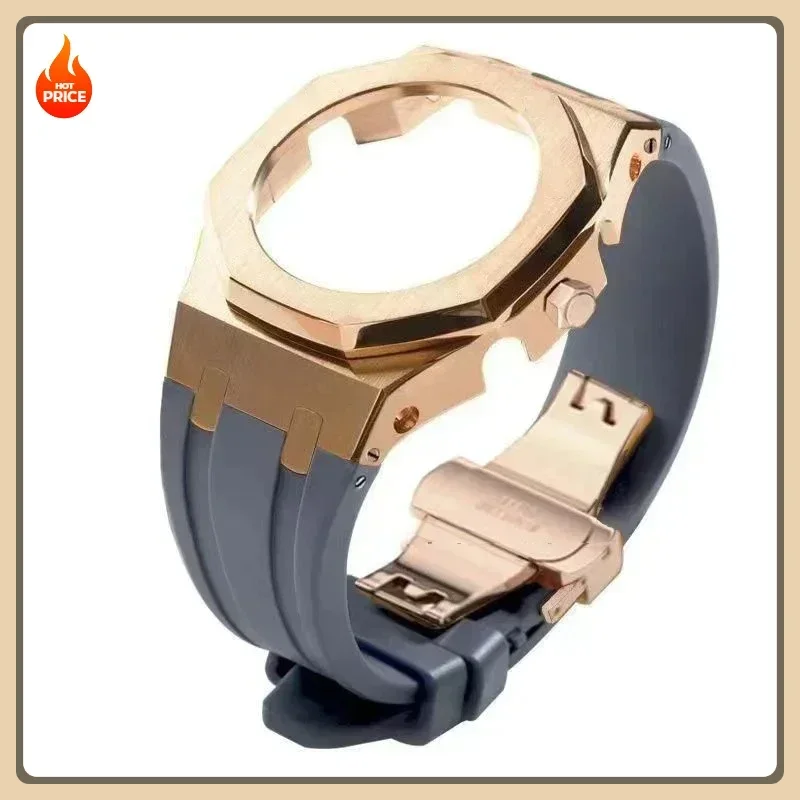 GA2100 Casioak Mod kit 4th Generation Modification Frame Case Bezel For G Shock GA2100 GA2110 Metal Rubber Strap Wholesale