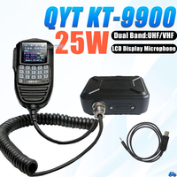 QYT KT-9900 Mobile Radio 25W Dual Band UHF VHF Mini Car Radio KT-WP12 Amateur Long Range 200CH LCD Display Microphone Long Range