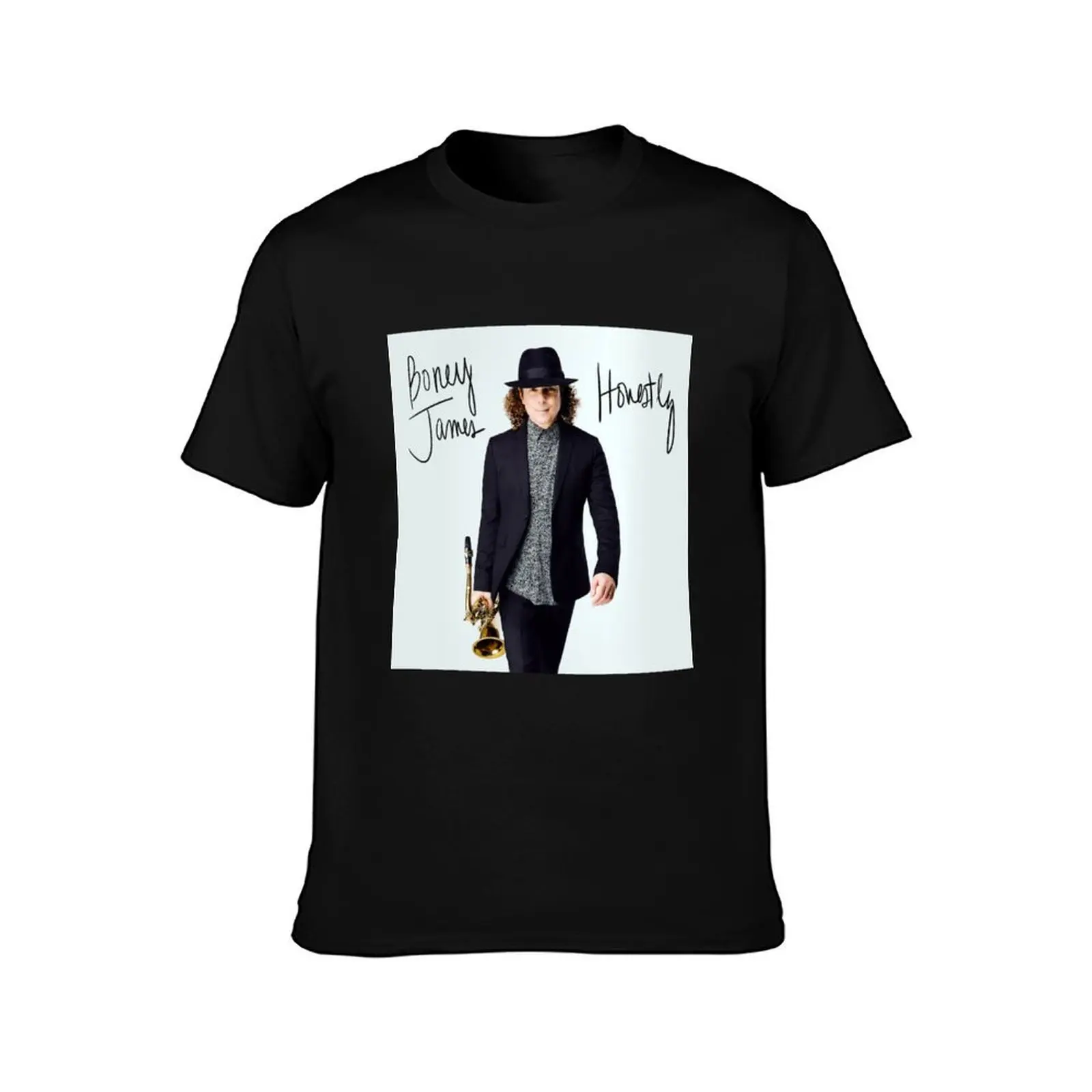 Boney James honestly T-Shirt Large Size Short Sleeve T-Shirt