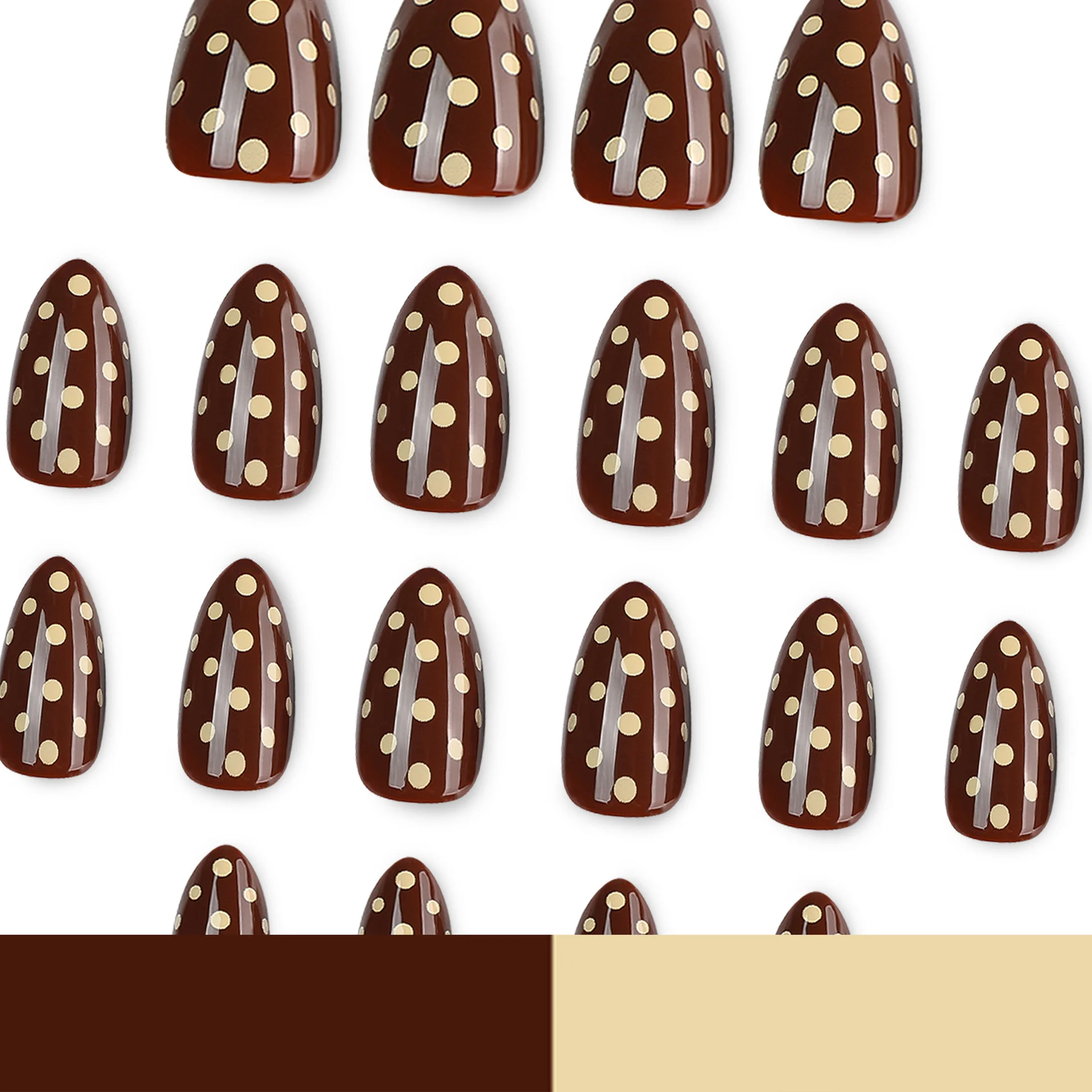 Nail Art Simple - Simple Wearable Nail Tips Yellow Polka