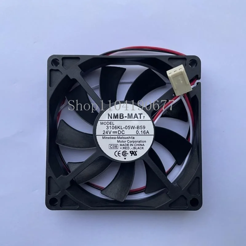 New for NMB 3106KL-05W-B59 8015 8CM 24V 0.16A Three-wire Inverter Cooling Fan