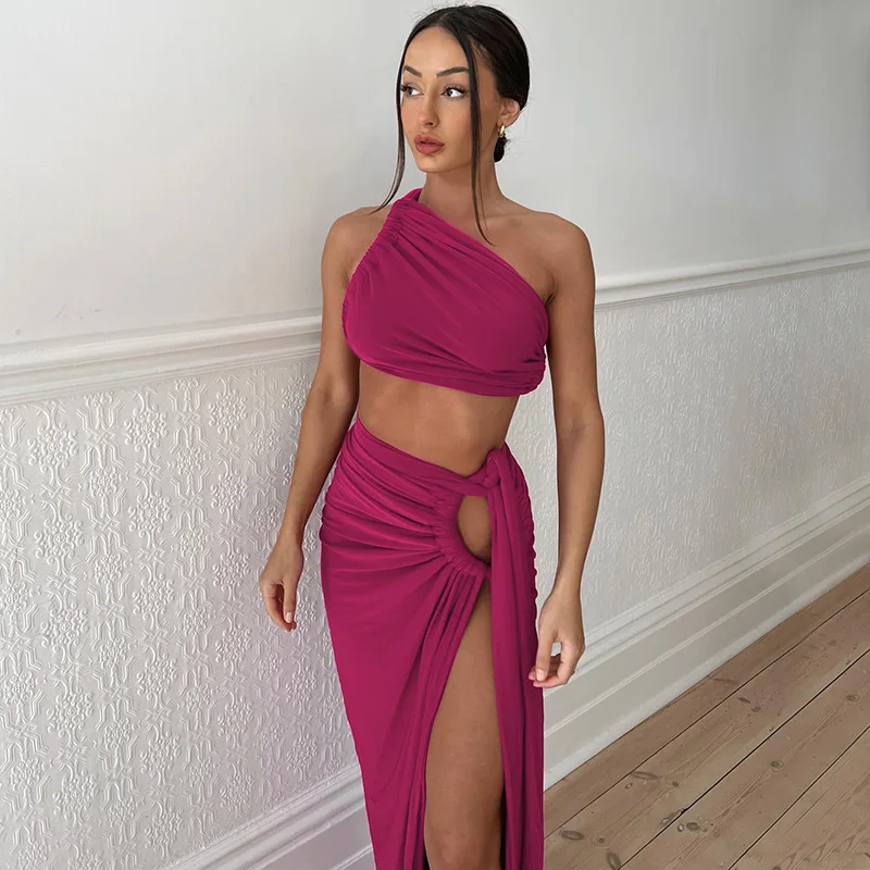 Dulzura Women 2024 Summer Tank Tops Long Skirts Party Club Vacation Two Piece Matching Sets Outfits Wholesale Items For Business