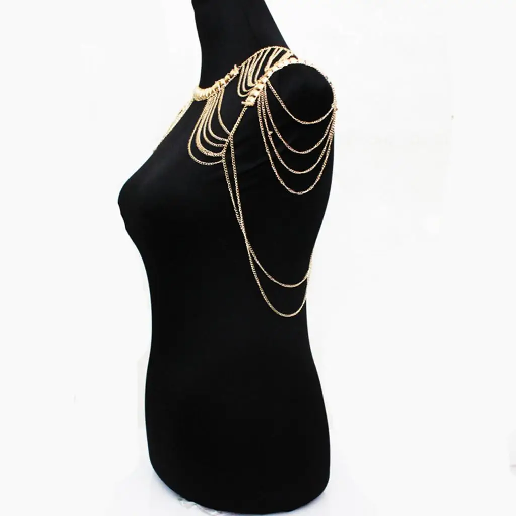 Body Jewelry Tassel Harness Shoulder Chains Necklace Lady Fancy Dress