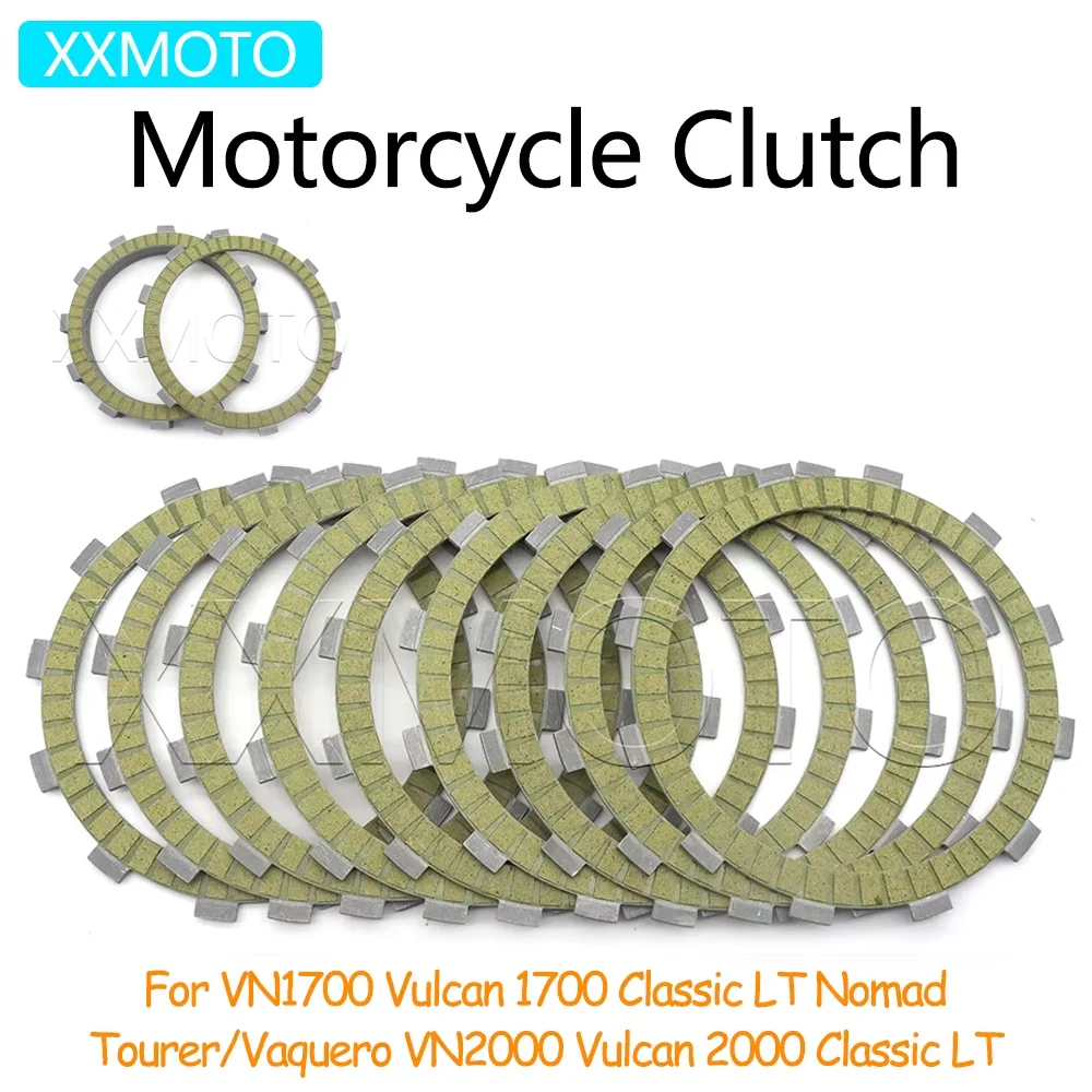 

For Kawasaki VN1700 Vulcan 1700 VN2000 Vulcan 2000 Classic VN 1700 2000 Classic LT Motorcycle Clutch Plates Friction Disc Kits