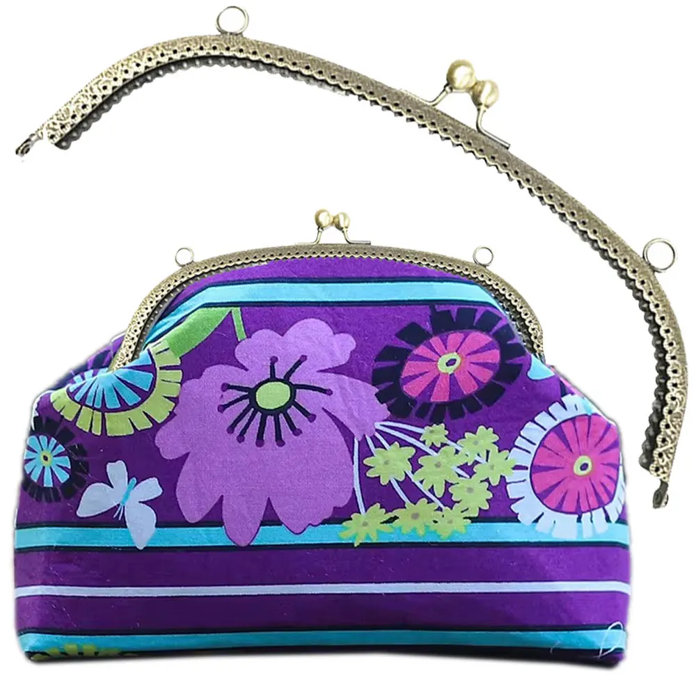 

5PCS 25.5cm Square Metal Frame for Purse Handle Clutch Bag Handbag Accessories Making Purse Clasp Lock Metal Clasp Bags Hardware