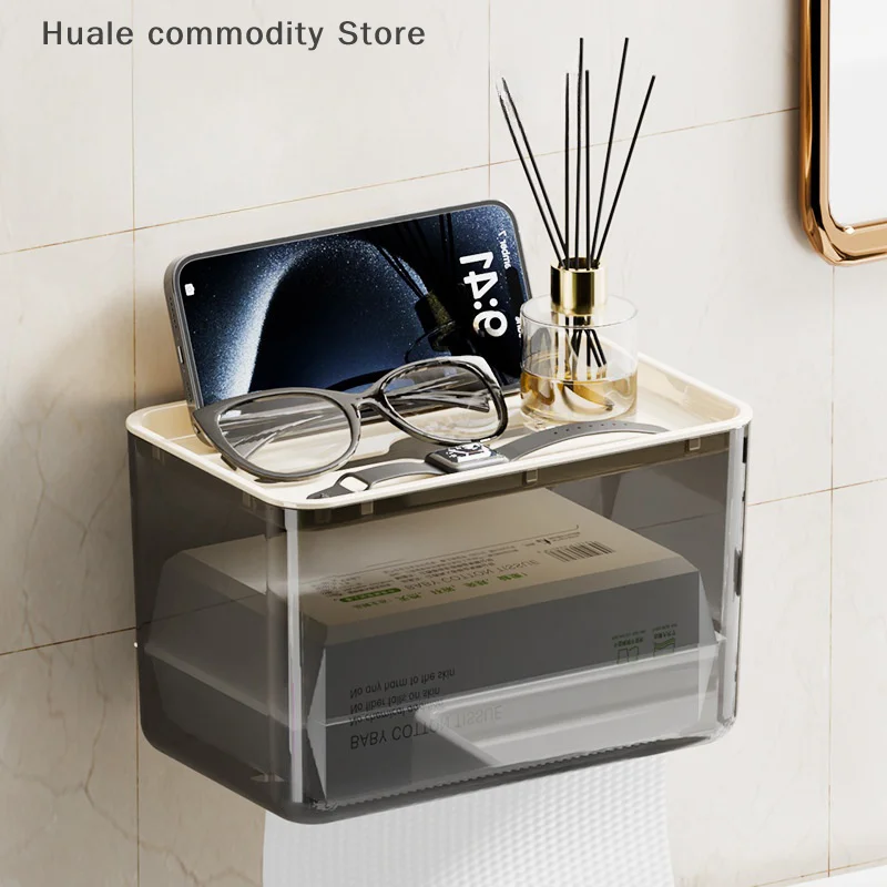 New Clear Acrylic Tissue Box Holder Tissue Dispenser Napkin Holder Car Home Office Desktop Tissue Storage Box Organizer